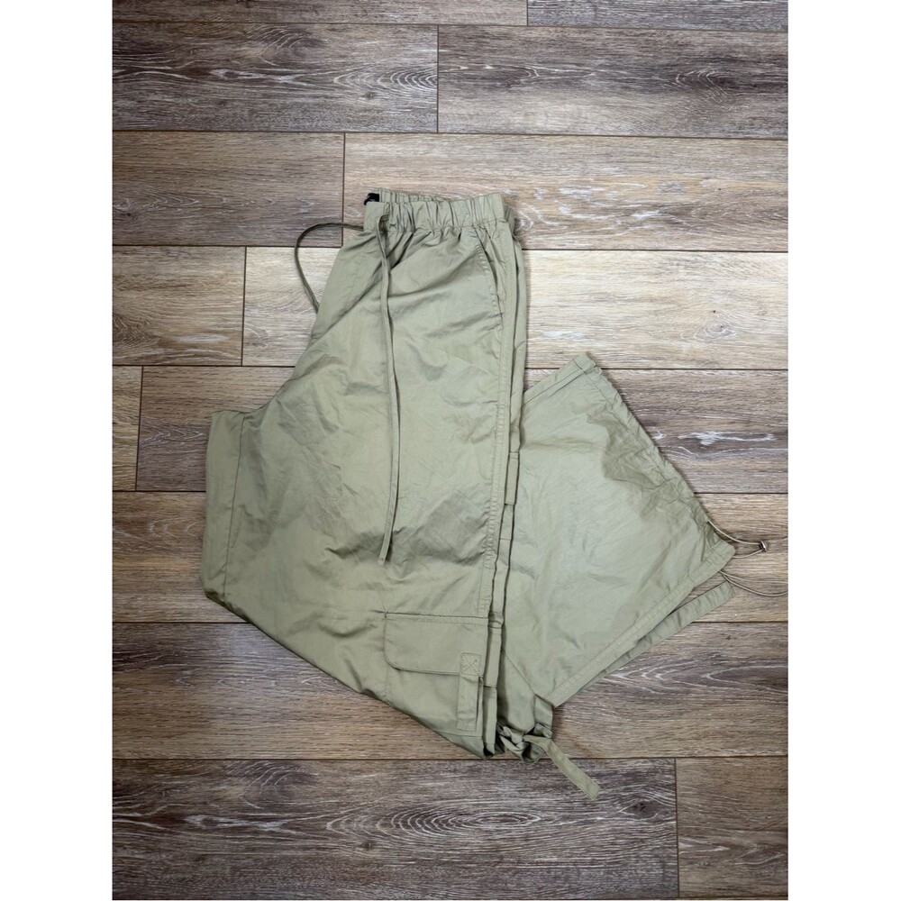 American Rewash Drawstring Cargo Pants in Light Olive Sz